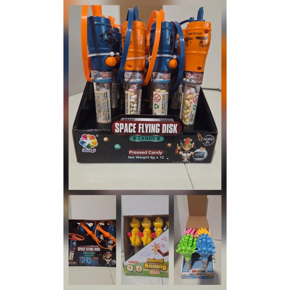 48 Piece Birthday Party Lot. 12 Favor Bags,12 Clappers,12 Flying Disk,12 Boxers.